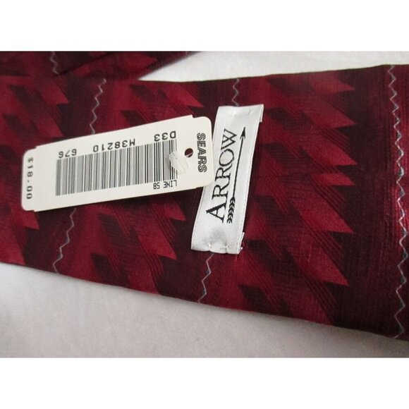 Vintage Men's Neck Tie 1990's Arrow Sears 100% Silk 54" 3.5" wide NWT DS NEW - Picture 1 of 5